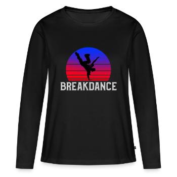 Hip Hop Rap Breakdance B-Boys B-Girls Designs - T-shirt manches longues Premium bio Femme - noir - Devant - Julia (174cm)
