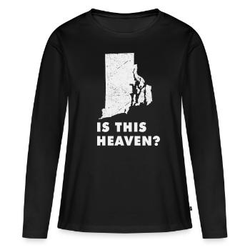 Carte terrestre Amérique État Accueil Paradis Rhode Island - T-shirt manches longues Premium bio Femme - noir - Devant - Julia (174cm)