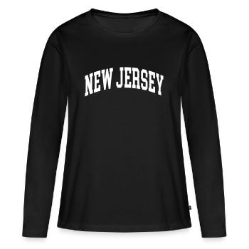New Jersey - T-shirt manches longues Premium bio Femme - noir - Devant - Julia (174cm)