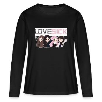 K-pop. - T-shirt manches longues Premium bio Femme - noir - Devant - Julia (174cm)