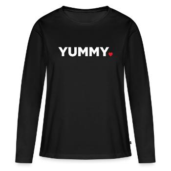 Lecker - Frauen Premium Bio Langarmshirt - Schwarz - Vorne - Julia (174cm)