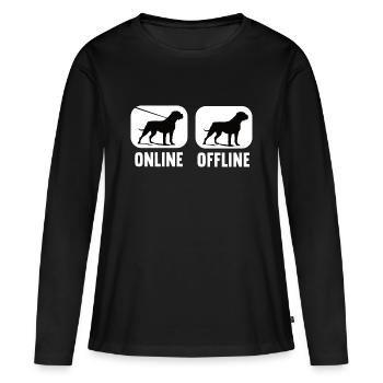 Cane Corso Cane Corso hors ligne Propriétaire de Cane Corso - T-shirt manches longues Premium bio Femme - noir - Devant - Julia (174cm)