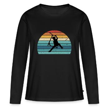 Freestyle-Roller - Frauen Premium Bio Langarmshirt - Schwarz - Vorne - Julia (174cm)