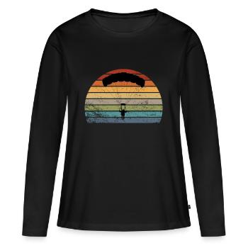 parachute - T-shirt manches longues Premium bio Femme - noir - Devant - Julia (174cm)