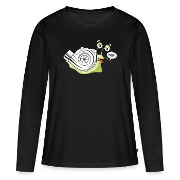 Turboschnecke - T-shirt manches longues Premium bio Femme - noir - Devant - Julia (174cm)