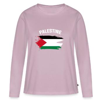 Palästina - Frauen Premium Bio Langarmshirt - Altrosa - Vorne - Julia (174cm)