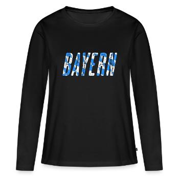 Bayern - Frauen Premium Bio Langarmshirt - Schwarz - Vorne - Julia (174cm)