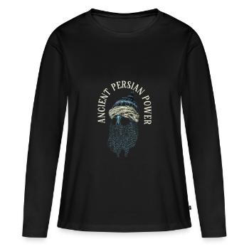Persische Macht - persischer Helm - Frauen Premium Bio Langarmshirt - Schwarz - Vorne - Julia (174cm)