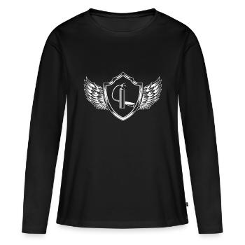 Extincteur Armoiries des pompiers - T-shirt manches longues Premium bio Femme - noir - Devant - Julia (174cm)