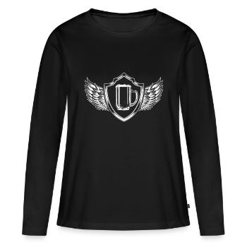 verre à bière chope à bière signe - T-shirt manches longues Premium bio Femme - noir - Devant - Julia (174cm)