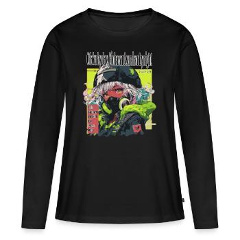 Otaku de jour Manga - T-shirt manches longues Premium bio Femme - noir - Devant - Julia (174cm)