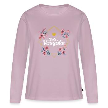 Beste Visagistin - Frauen Premium Bio Langarmshirt - Altrosa - Vorne - Julia (174cm)