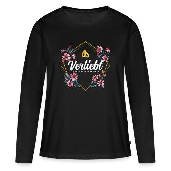 Verliebt Verlobt Verheiratet - Frauen Premium Bio Langarmshirt - Schwarz - Vorne - Julia (174cm)