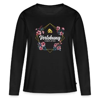 Verlobund Completed - Frauen Premium Bio Langarmshirt - Schwarz - Vorne - Julia (174cm)