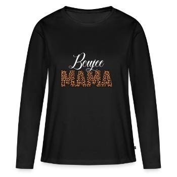 Low Key Boujee Wife Mama - Women's Premium Organic Long Sleeve Shirt - black - Front - Julia (174cm)
