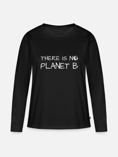 Umwelt, Natur, Klima, Klimawandel, Planet B - Frauen Premium Bio Langarmshirt - Schwarz
