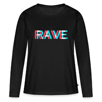 Techno Rave Electro Musik Trance House Festival - Frauen Premium Bio Langarmshirt - Schwarz - Vorne - Julia (174cm)