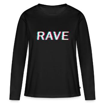 Techno Rave Electro Music Trance House Festival - T-shirt manches longues Premium bio Femme - noir - Devant - Julia (174cm)