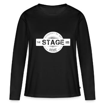 Centre extraverti - T-shirt manches longues Premium bio Femme - noir - Devant - Julia (174cm)