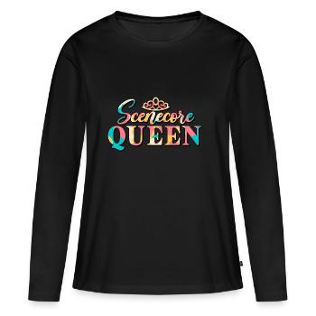 Scenecore Queen Emo Goth Girl Rainbowcore - Women's Premium Organic Long Sleeve Shirt - black - Front - Julia (174cm)