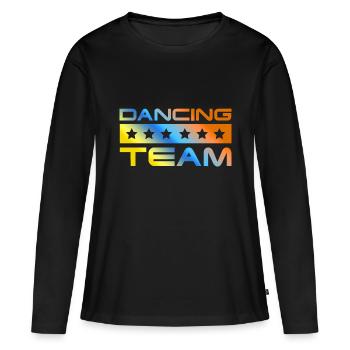 Dancing Crew Coloré - T-shirt manches longues Premium bio Femme - noir - Devant - Julia (174cm)