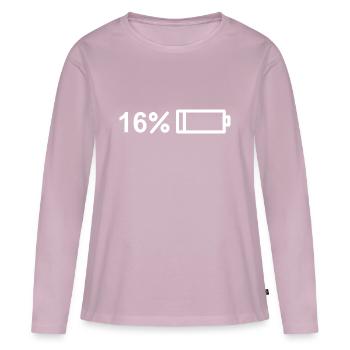 Enfin 16 ! Joyeux 16 ans! Doux 16! - T-shirt manches longues Premium bio Femme - rose poudré - Devant - Julia (174cm)