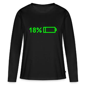 Endlich 18! Happy 18! Geburtstag Design - Frauen Premium Bio Langarmshirt - Schwarz - Vorne - Julia (174cm)