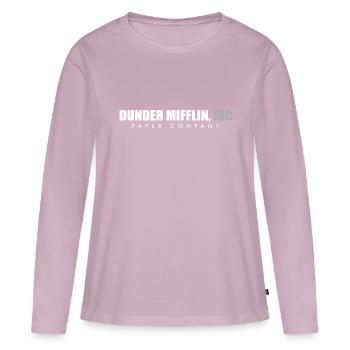 dunder mifflin Citation Meilleures ventes graphiques - T-shirt manches longues Premium bio Femme - rose poudré - Devant - Julia (174cm)