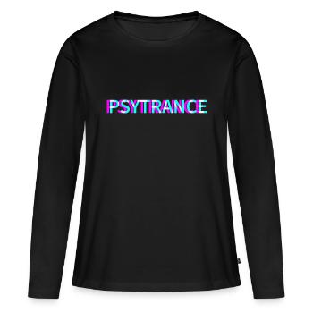 Psytrance Techno Rave Festival Electro Raver - Frauen Premium Bio Langarmshirt - Schwarz - Vorne - Julia (174cm)