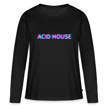 Acid House Techno Rave Festival Electro Raver - T-shirt manches longues Premium bio Femme - noir - Devant - Julia (174cm)
