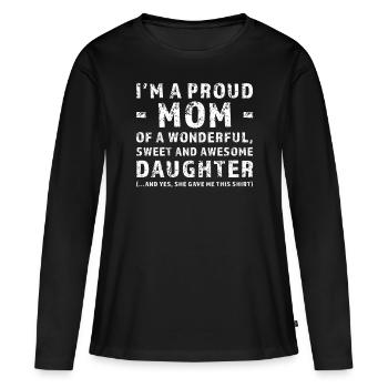 Lustiges Geschenk Namen Mutter-Tochter - Frauen Premium Bio Langarmshirt - Schwarz - Vorne - Julia (174cm)