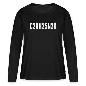 Drogues psychédéliques au LSD acide C20H25N30 - T-shirt manches longues Premium bio Femme - noir - Devant - Julia (174cm)