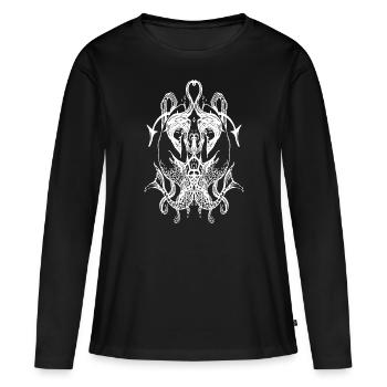 Meerjungfrau Seefahrer Nautik - Frauen Premium Bio Langarmshirt - Schwarz - Vorne - Julia (174cm)