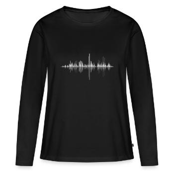oscillographe - T-shirt manches longues Premium bio Femme - noir - Devant - Julia (174cm)
