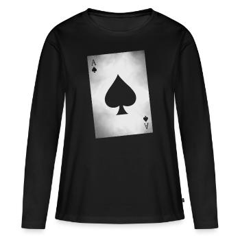Premium Pikass - Frauen Premium Bio Langarmshirt - Schwarz - Vorne - Julia (174cm)