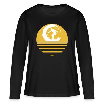 Surfen Surfer Surf Sonne - Frauen Premium Bio Langarmshirt - Schwarz - Vorne - Julia (174cm)