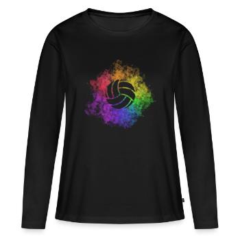 Volleyball Sport - Frauen Premium Bio Langarmshirt - Schwarz - Vorne - Julia (174cm)