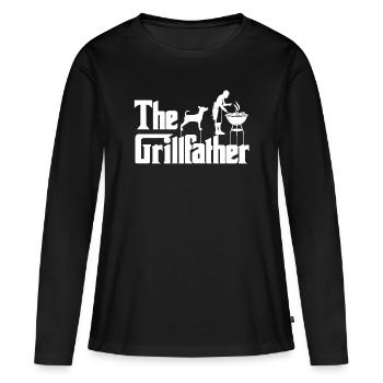 Vater Grillfather Grillen Papa Grillsaison Fleisch - Frauen Premium Bio Langarmshirt - Schwarz - Vorne - Julia (174cm)