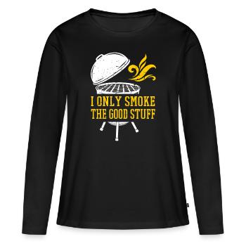 Viande Grillée Grillades Grill Qualité Grill - T-shirt manches longues Premium bio Femme - noir - Devant - Julia (174cm)