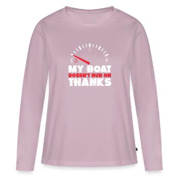 Boot - Frauen Premium Bio Langarmshirt - Altrosa - Vorne - Julia (174cm)