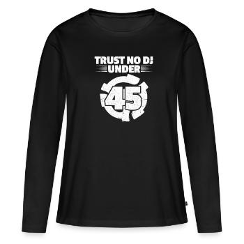 DJ - T-shirt manches longues Premium bio Femme - noir - Devant - Julia (174cm)