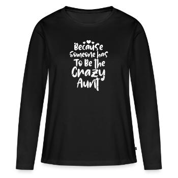 tante - T-shirt manches longues Premium bio Femme - noir - Devant - Julia (174cm)