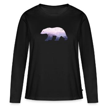 porter - T-shirt manches longues Premium bio Femme - noir - Devant - Julia (174cm)