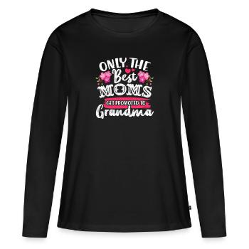 Großmutter Oma Grossmutter Enkel Mutter Geschenk - Frauen Premium Bio Langarmshirt - Schwarz - Vorne - Julia (174cm)