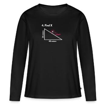 Mathe Lehrer Mathematik Rechnen Schule Geschenk - Frauen Premium Bio Langarmshirt - Schwarz - Vorne - Julia (174cm)