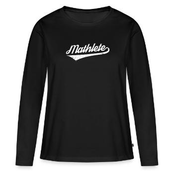 mathématicien - T-shirt manches longues Premium bio Femme - noir - Devant - Julia (174cm)