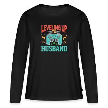 wedding - Women's Premium Organic Long Sleeve Shirt - black - Front - Julia (174cm)