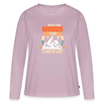 Wald - Frauen Premium Bio Langarmshirt - Altrosa - Vorne - Julia (174cm)