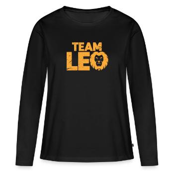 Zodiac Leo - T-shirt manches longues Premium bio Femme - noir - Devant - Julia (174cm)