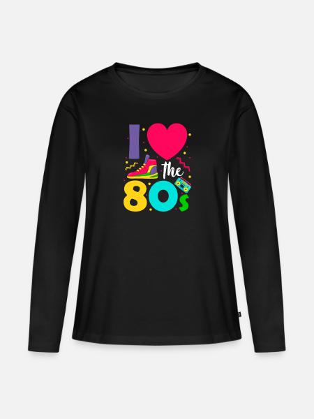 80 - Women's Premium Organic Long Sleeve Shirt - black